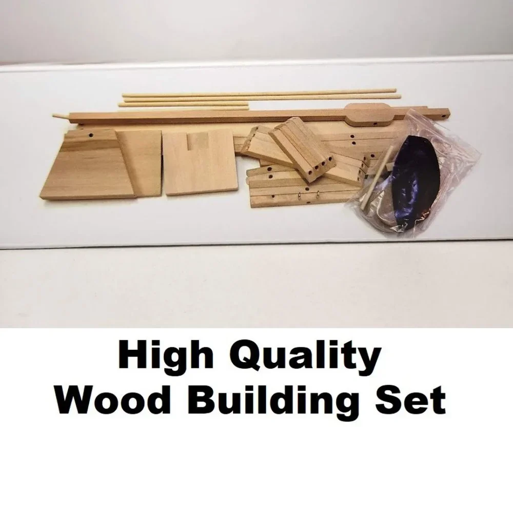 NEW Pathfinders Medieval Trebuchet Siege Engine Catapult Building Set Kit Craft